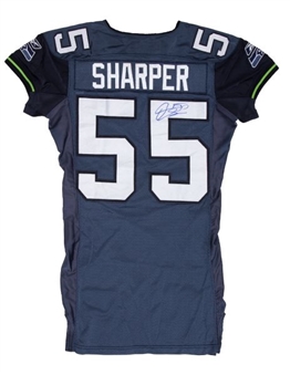 Jamie Sharpers Seattle Seahawks Game Worn and Signed Super Bowl XL Jersey (Sharper LOA)